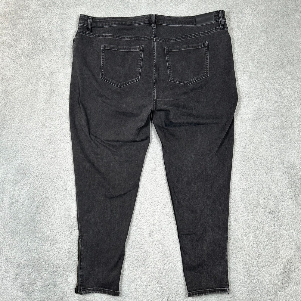 Lauren Ralph Lauren Plus-Size High-Rise Skinny Ankle Jeans Women's 20W Black - Picture 2 of 13